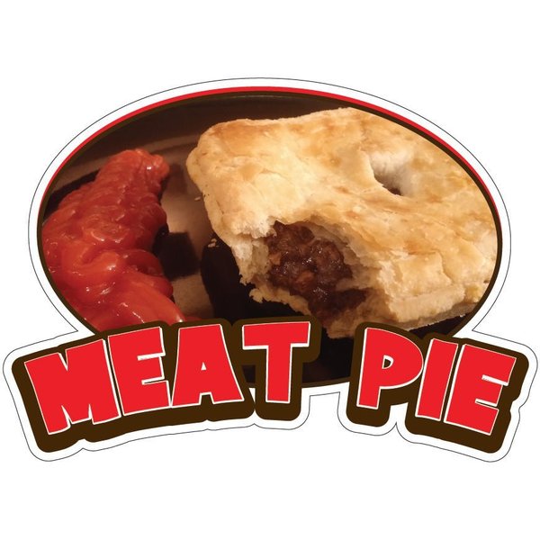 Signmission Meat Pie Decal Concession Stand Food Truck Sticker, 24" x 10", D-DC-24 Meat Pie19 D-DC-24 Meat Pie19